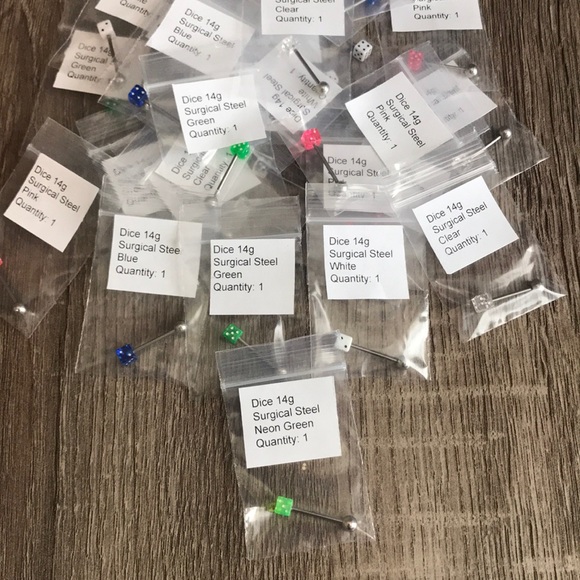 Dice Tongue Ring - Picture 4 of 4